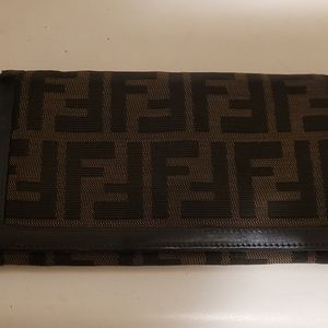 Fendi Zucca Canvas Logo Wallet